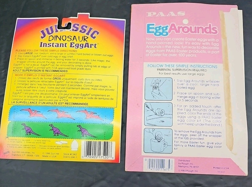 Vtg Easter Egg Dying Decorating Kits Inspirational, Character, Insects, & More