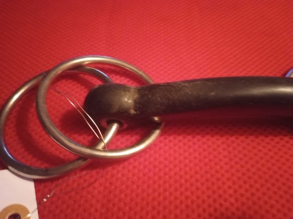 6" Mullen 3/4 Shank Solid / Hard Plastic Double Ring Bit Horse Equine