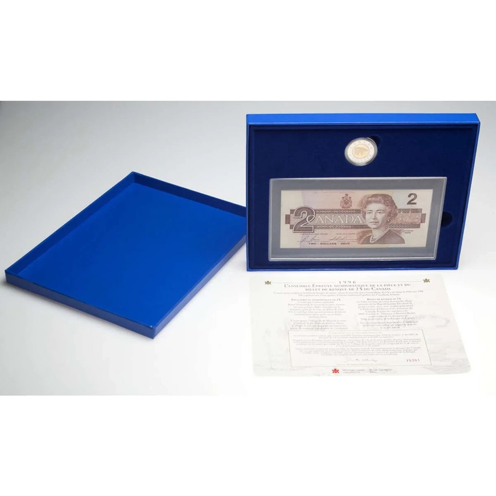 1996 $2 Proof Coin and Banknote Set