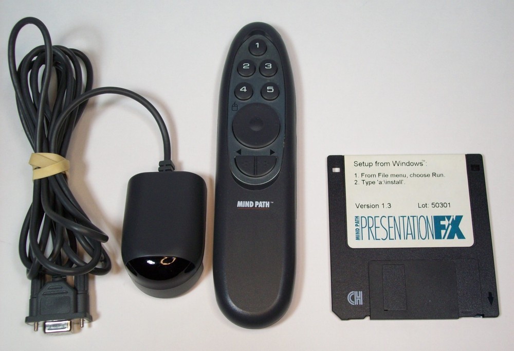 Mind Path IR50 Remote Presentation Controller Serial IR Receiver F/X Diskette