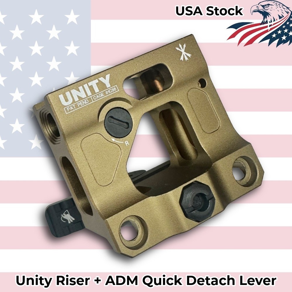 Unity FAST Micro Riser Mount - QUICK DETACH - High Quality - Built In BUIS