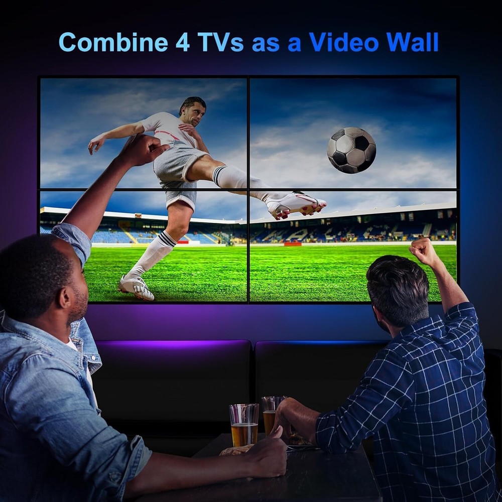 PORTTA HDMl Video Wall Controller 2x2 4K, Video Wall Processor w 11 Splicing 407