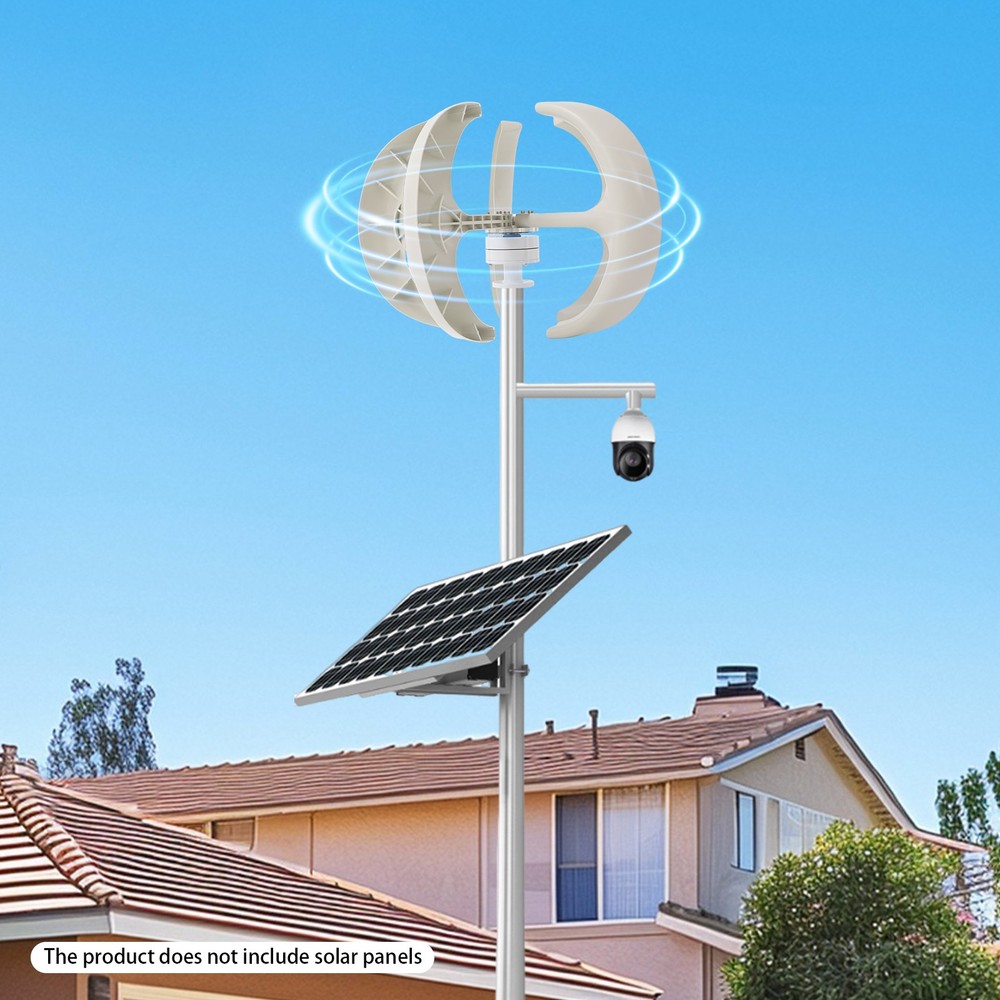 Lantern Wind Turbine Generators 5-Blade Vertical Axis Power Generator W/ Control