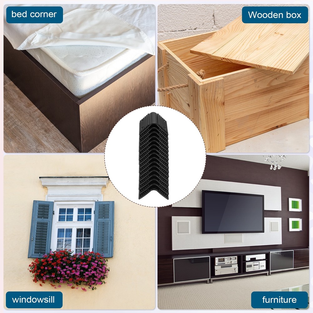 16 Pcs Speaker Cabinet Corners Protector 40x40x79mm Plastic Guard Wrap Angle