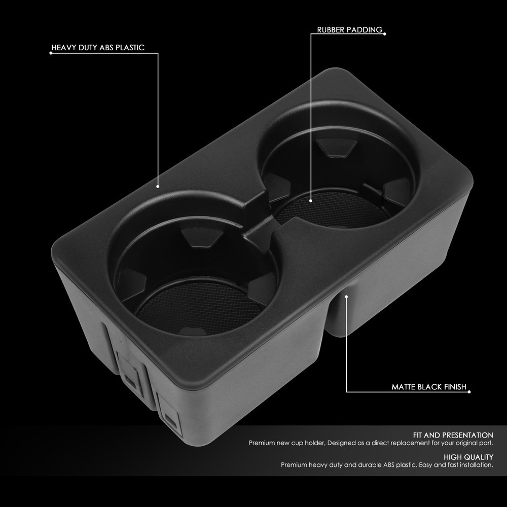 [OPEN BOX]FRONT FLOOR CONSOLE DUAL CUP HOLDER INSERTS FOR 07-14 SILVERADO SIERRA