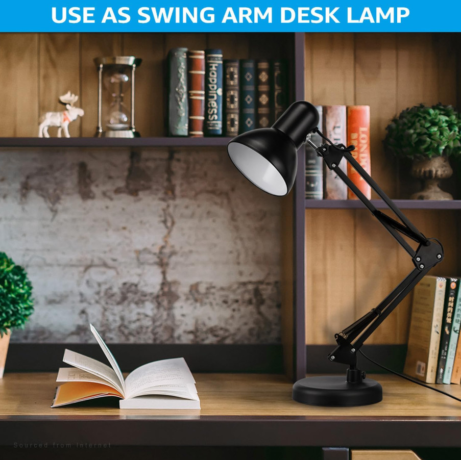Swing Arm Desk Lamp Clamp Light Work Bench Computer Artist Drafting Studio Table