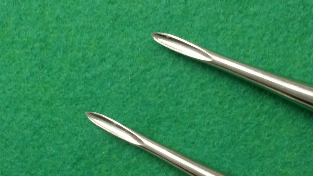 2 Apexo Root Tip Elevator #44, Long, Grooved, Pointed W/ GOLD HANDLE