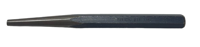 Davies 3/8" x 10" Solid Punch 3/4" Hex Stock