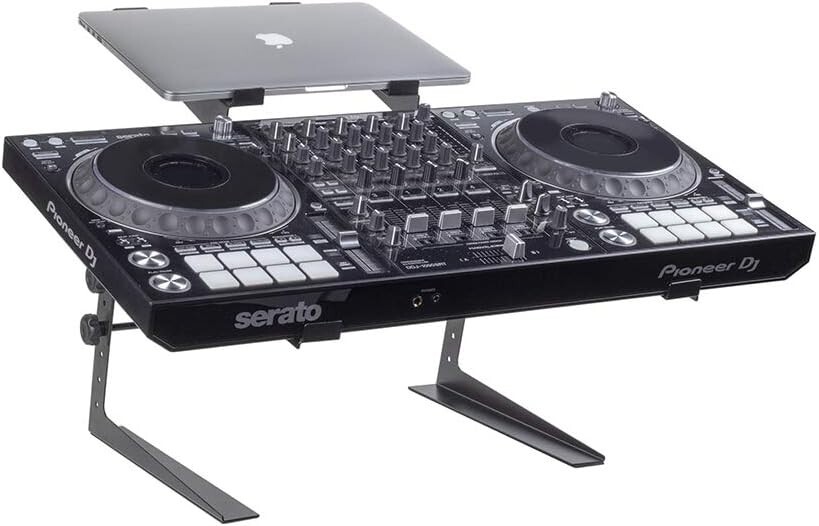 Covina Portable Dual DJ Controller Stand; Adjustable and Durable DJ Stand for...