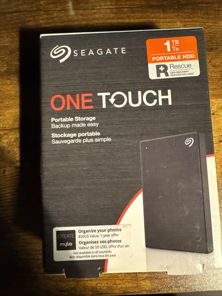 Seagate 1TB External Hard Drive SEALED Portable Storage Mac & Windows USB 3.0