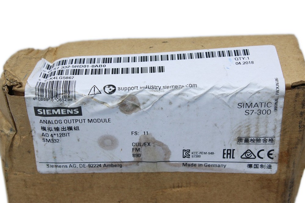 SIEMENS 6ES7 332-5HD01-0AB0 ANALOG INPUT MODULE