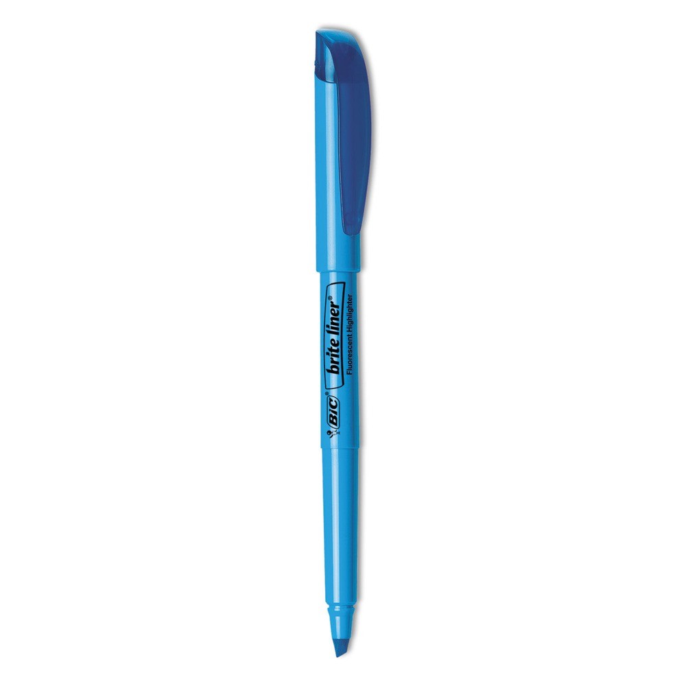 BIC BL11BE Chisel Tip Highlighter - Blue (1-DZ) New