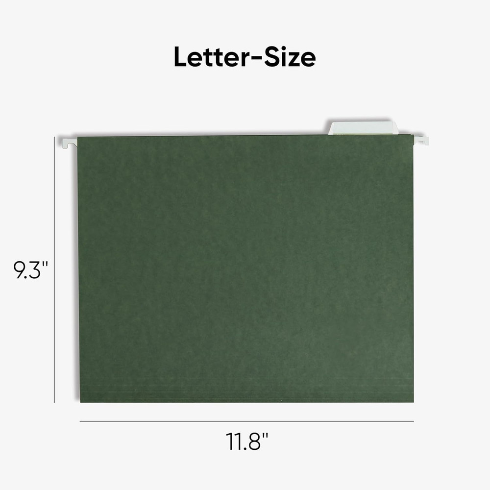 Hanging File Folder, Value Filing Products Bulk Pack, 1/5-Cut Adjustable Tab, Le