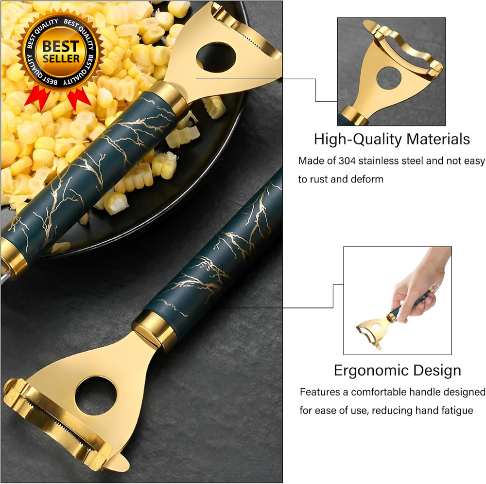 Cobb Gobbler Corn Peeler(2-Pack) Stainless Steel Corn Kernel Stripper Tool