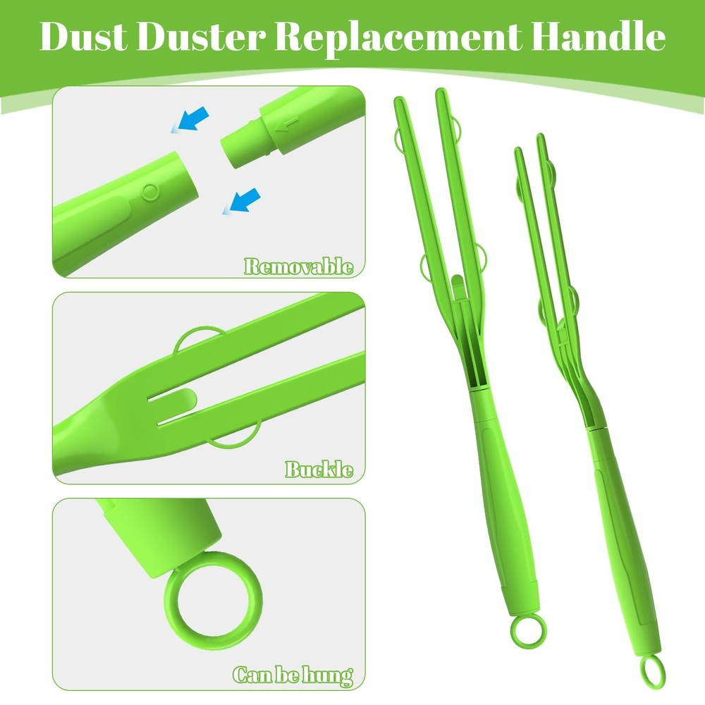 3 Pack Replacement Duster Handles – Compatible with Swiffer Duster Refills