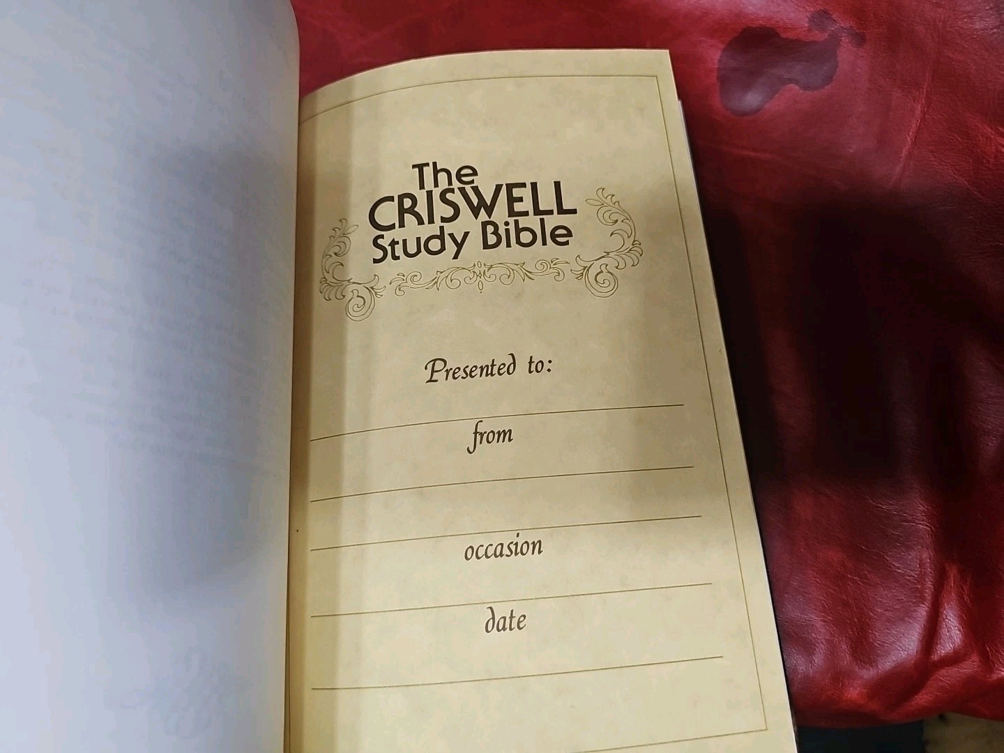 Criswell Study Bible Rebound with Liner Cowhide Nice! Stitched Parameter Nice!
