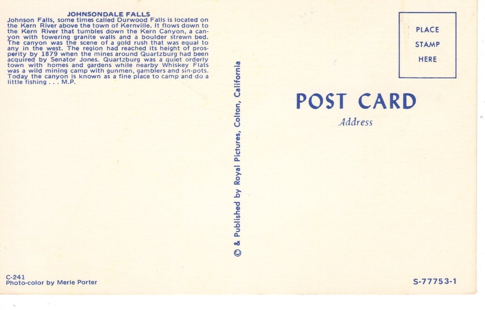 JOHNSONDALE FALLS - PC4684