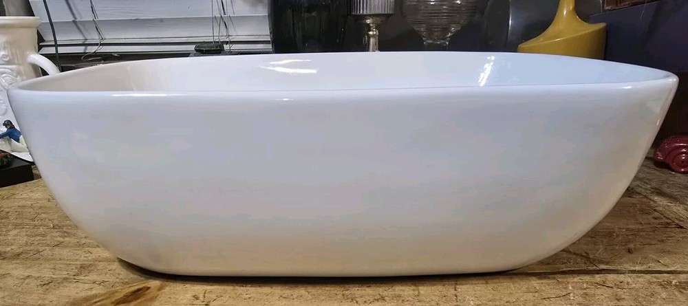 Beautiful Rectangular Porcelain Wash Basin 14"LengthX9.75"WidthX4.75"Depth