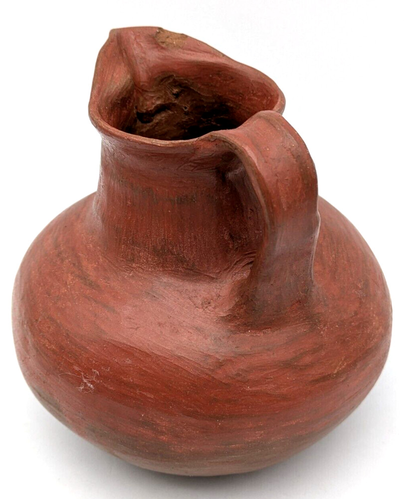 Hand Crafted Clay Art Pottery Pitcher Signed