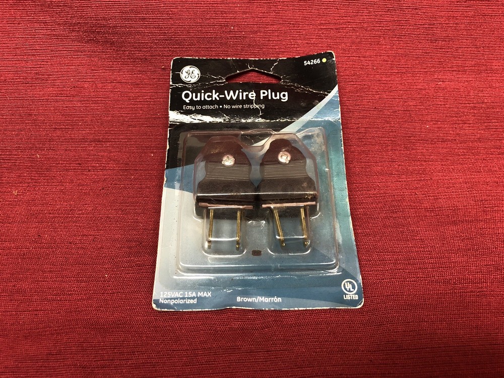 GE Quick Wire Attachment 125 Volt (2 Pack) *For 2 Wire Flat Or Round Cords