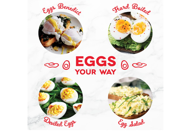Rapid egg cooker, 6 Egg Capacity Electric, Hard Boiled Pouched Scrambled