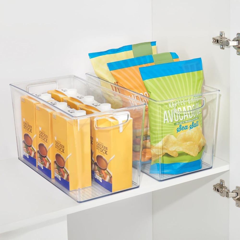 iDesign Recycled Plastic Pantry Storage Bin Linus Collection Clear