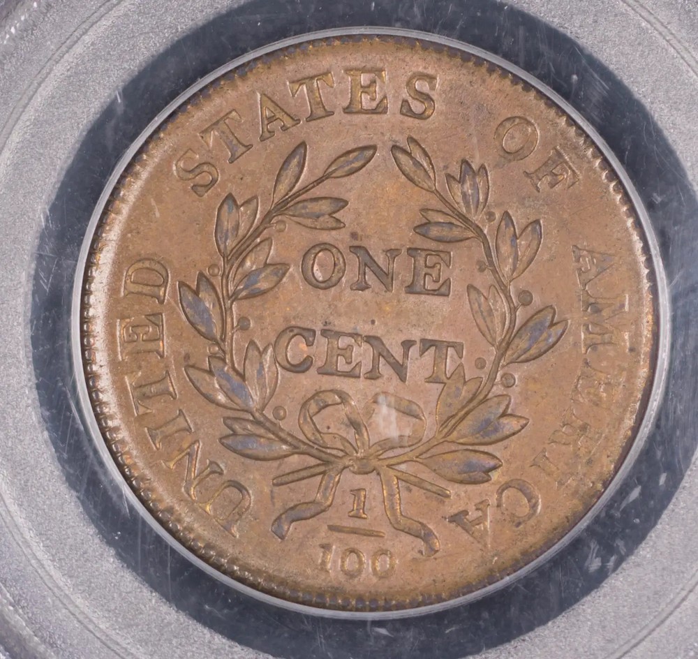 1801 P Large Cents Draped Bust PCGS MS-62 BN