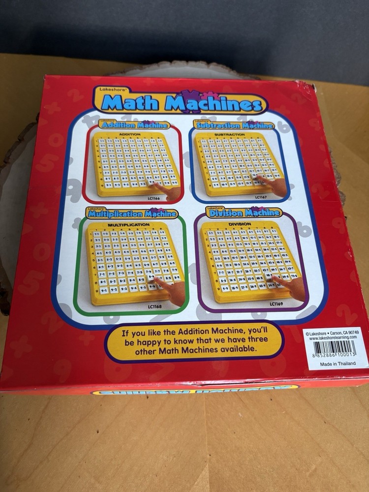 Lakeshore Addition Machine Math Practice Homeschool Early Learning Pop Up Button