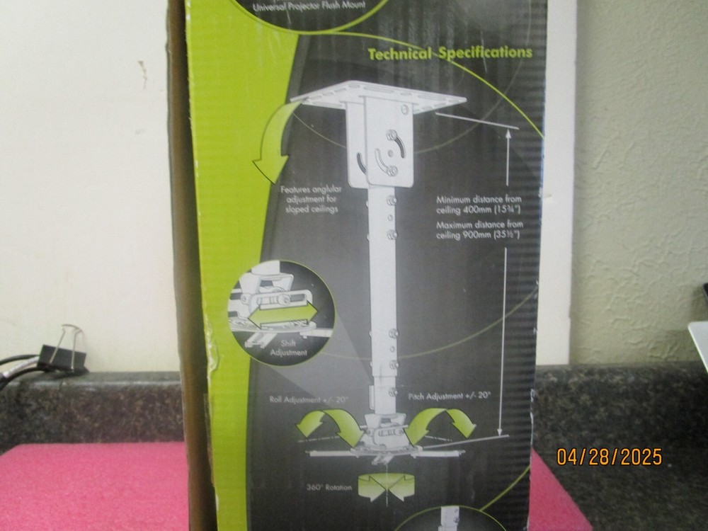 NEW! Telehook Universal Projector Ceiling Mount TH.WH.PJ.CM