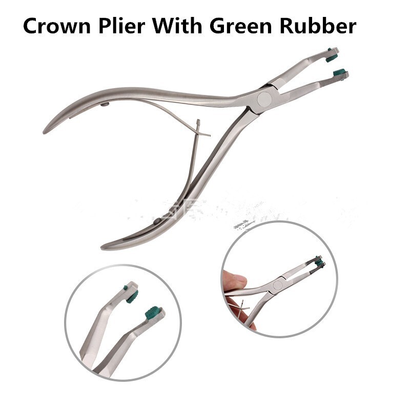 Temporary Crown Remover Forceps Pliers - Rubber Tips - Dental