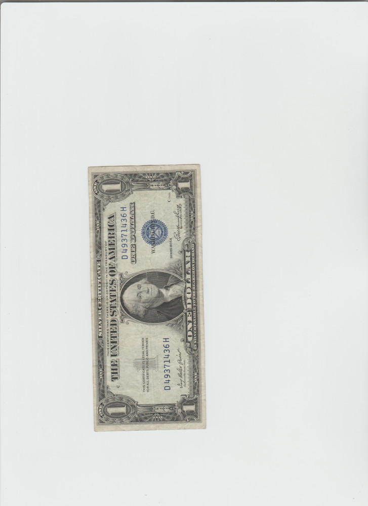 Lightly Circulated 1935-E Silver Certificate
