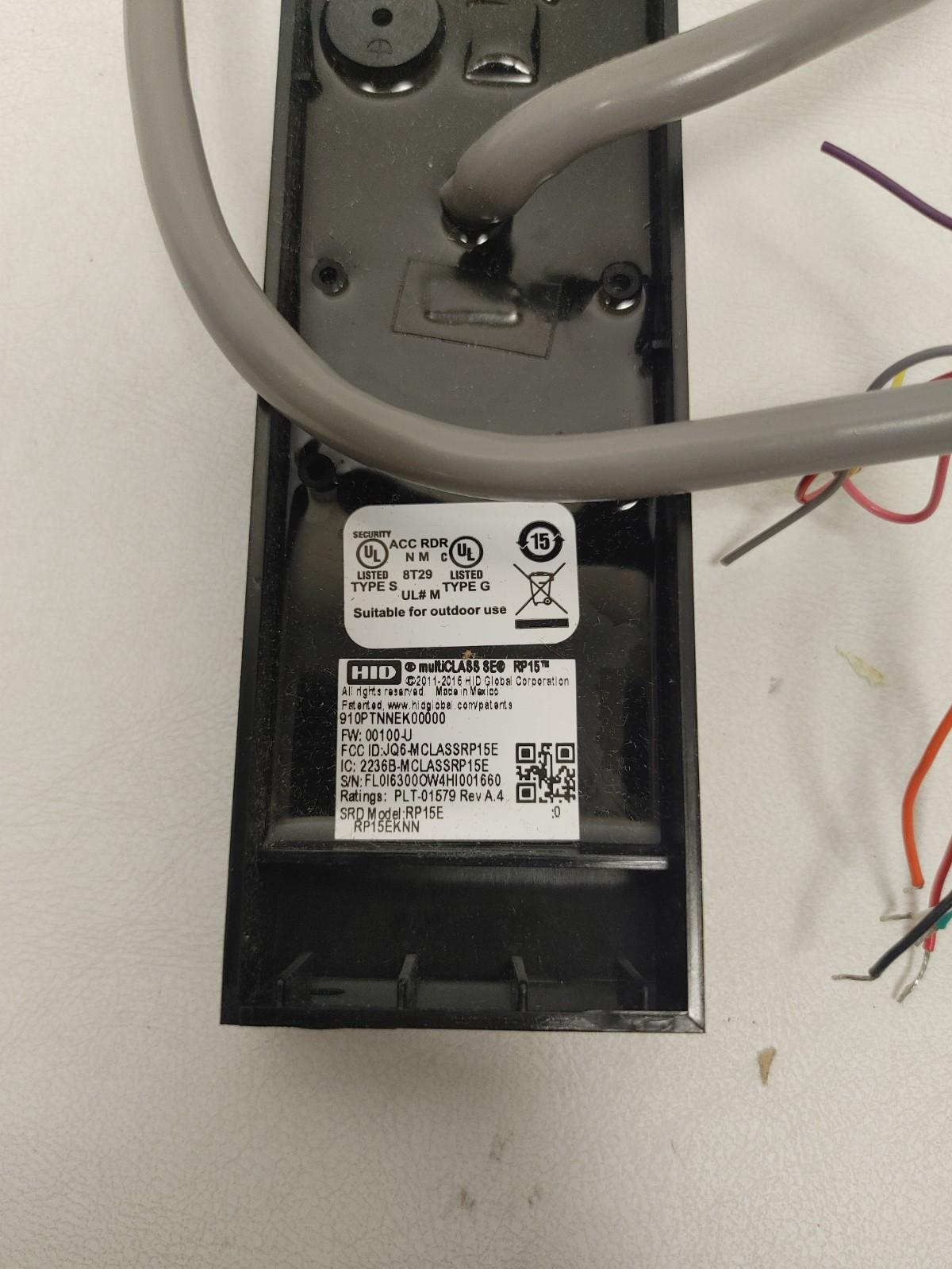 HID SE Class RP15 Mullion Card Reader 910PTNNEK00000, Open Box