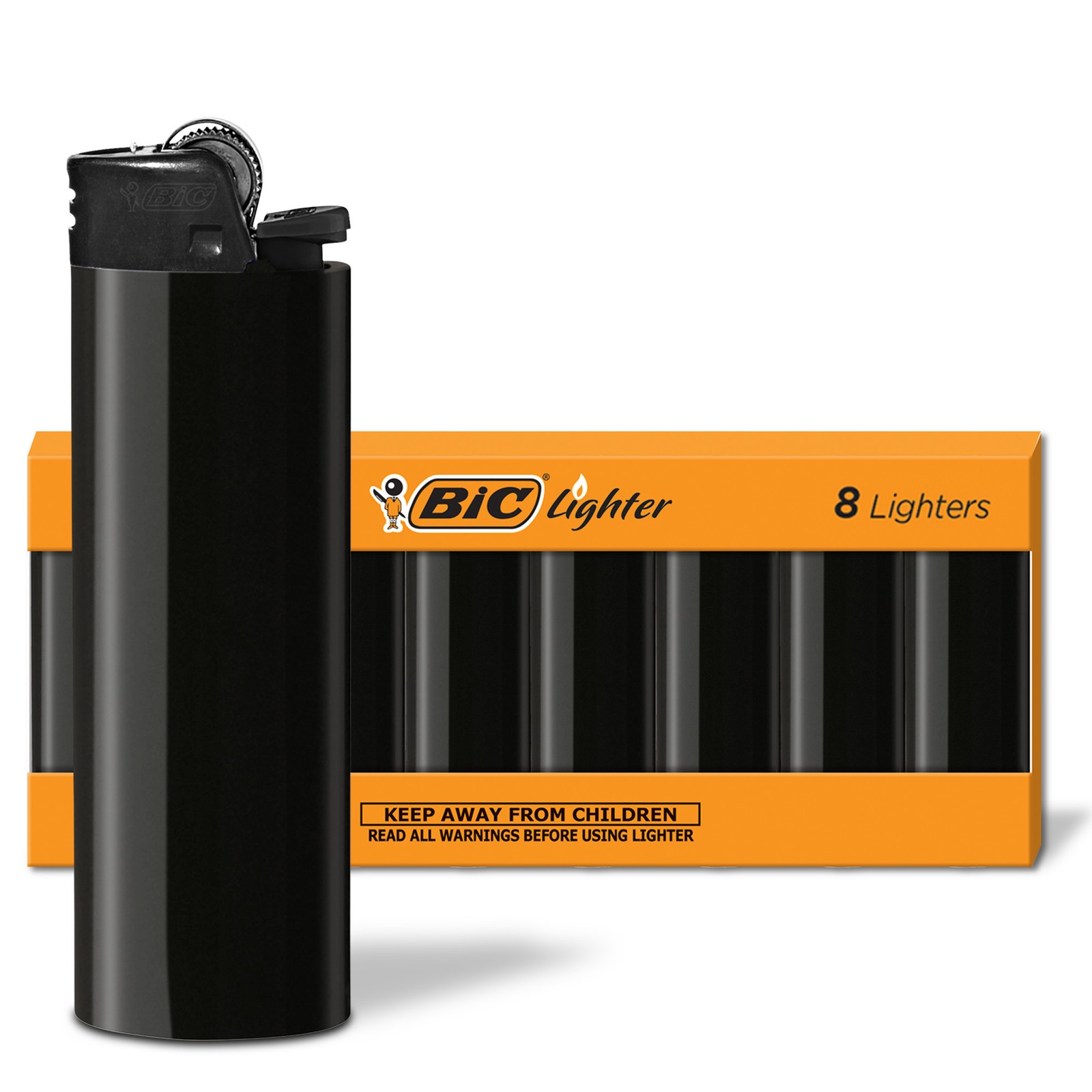 BIC Special Edition Pocket Lighters, Black, 8-Count