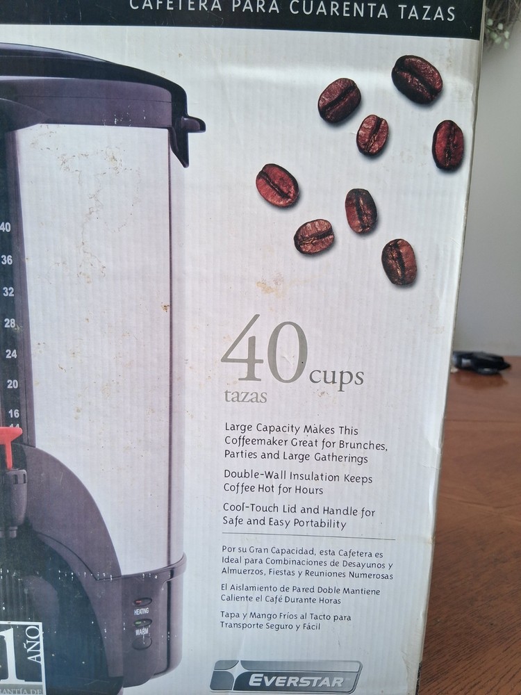 EverStar, 40 Cup Coffee/Tea Maker DK40 361 260 Perfect shape.