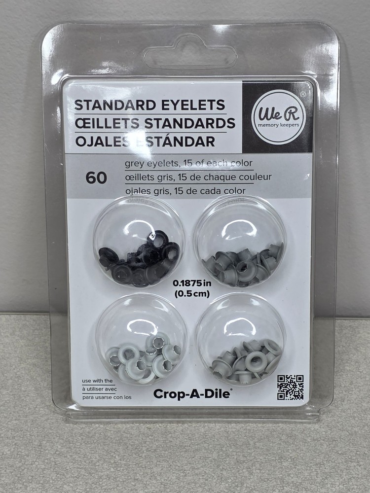 We R Memory Keepers WER-ES-41582 Eyelets Standard 60/Pkg-Gray