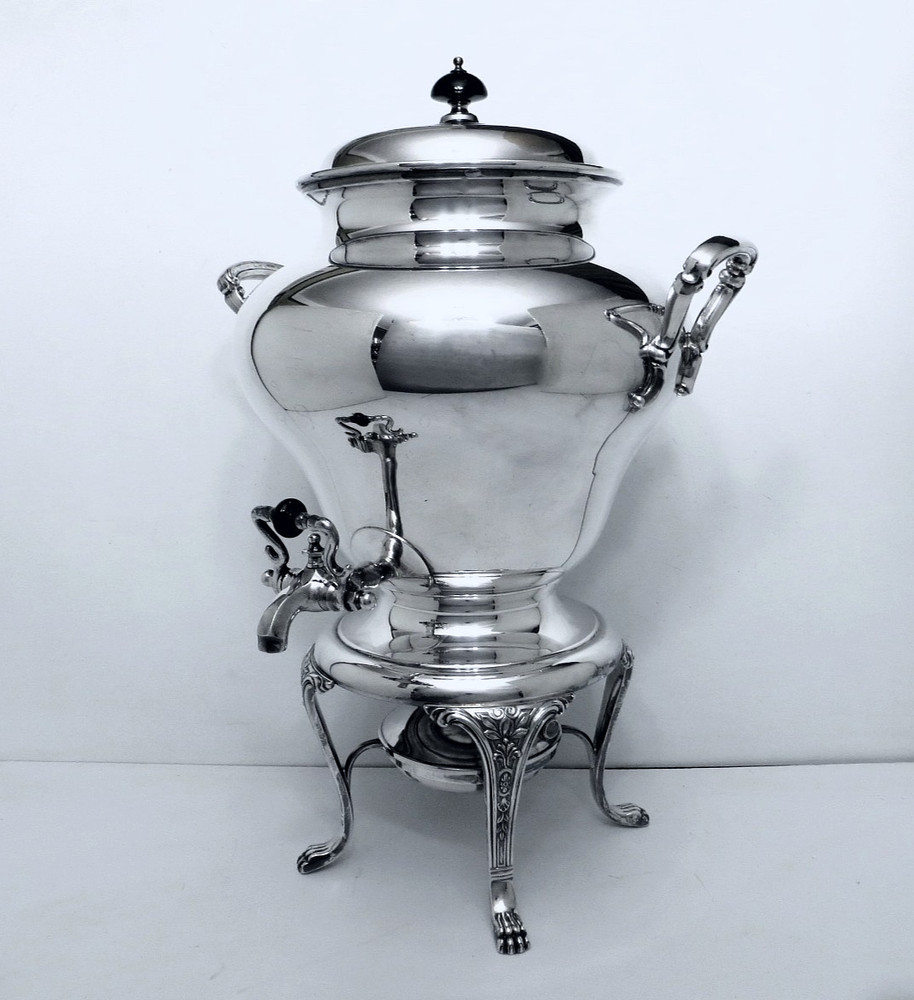 1940 WEBSTER WILCOX DECO NEOCLASSIC OVERSIZED LION PAW COFFEE URN SAMOVAR