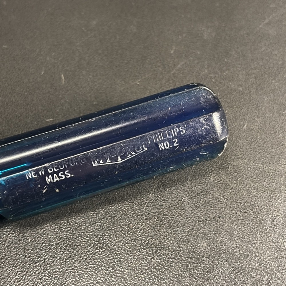 Vintage Hy-Pro Screwdriver Removable Phillips 2 Bit Hypro 9”