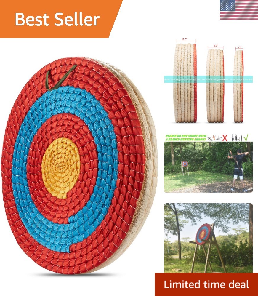Eco-Friendly Handcrafted Straw Target - Perfect for Recurve & Compound Bows