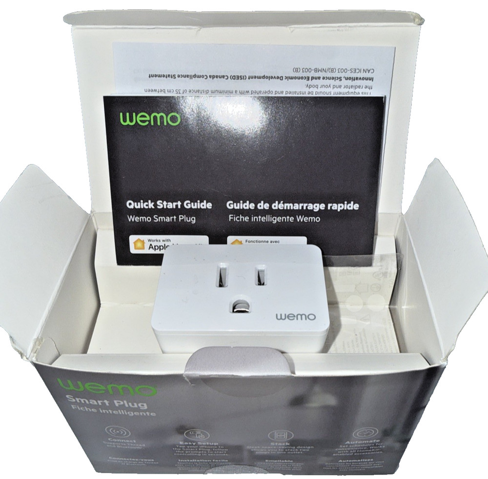 WeMo Smart Plug WSP100 Thread | Apple HomeKit | Bluetooth | NFC - Pre-Owned