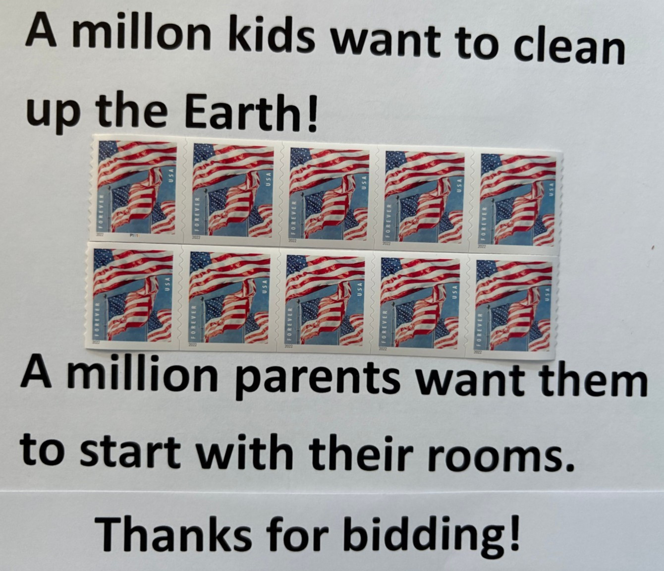 10 USPS Forever Stamps Postage For First Class Mail FREE SHIPPING New Unused