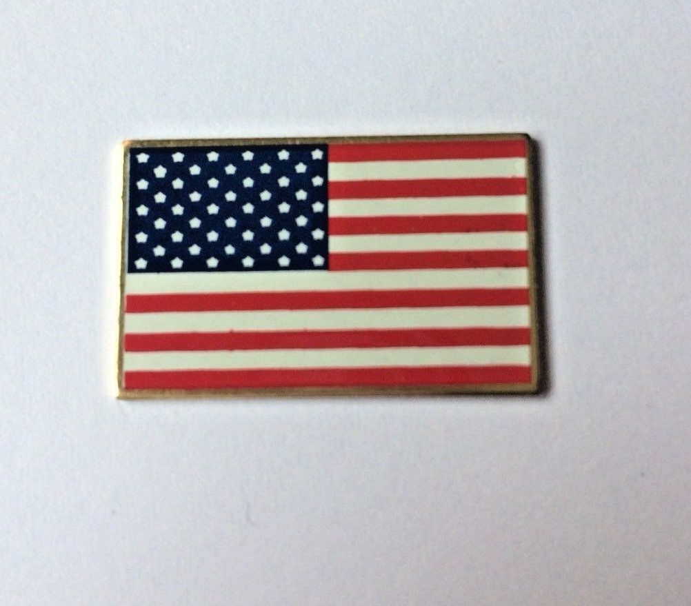 AMERICAN FLAG LAPEL PIN MADE IN USA Hat Tie Tack Badge Pinback VOTE
