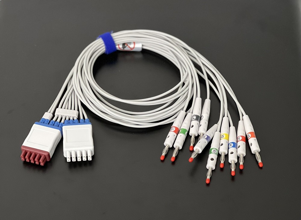 GE MAC 1200ST EKG/ECG Bundle - Trunk Cable & ECG Leads - Same Day Shipping