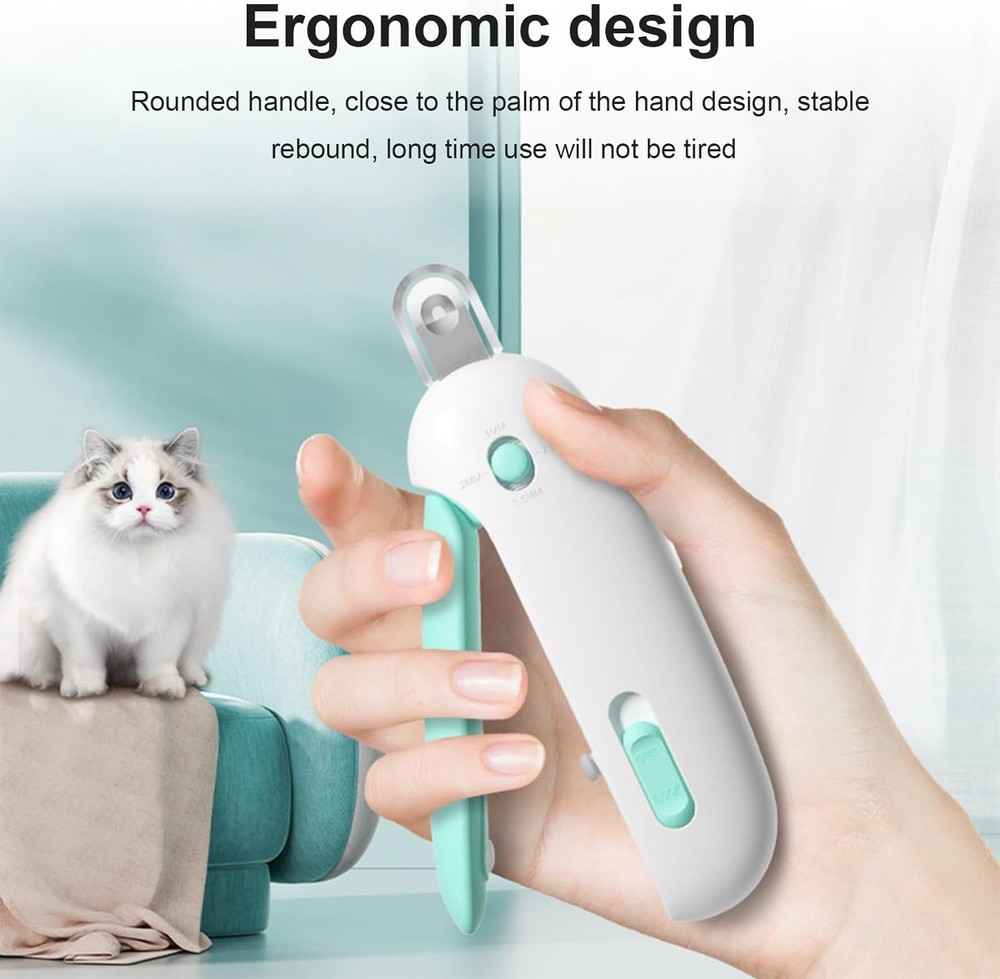 Adjustable Cat Nail Clipper to Avoid Excessive Cutting with Nail File
