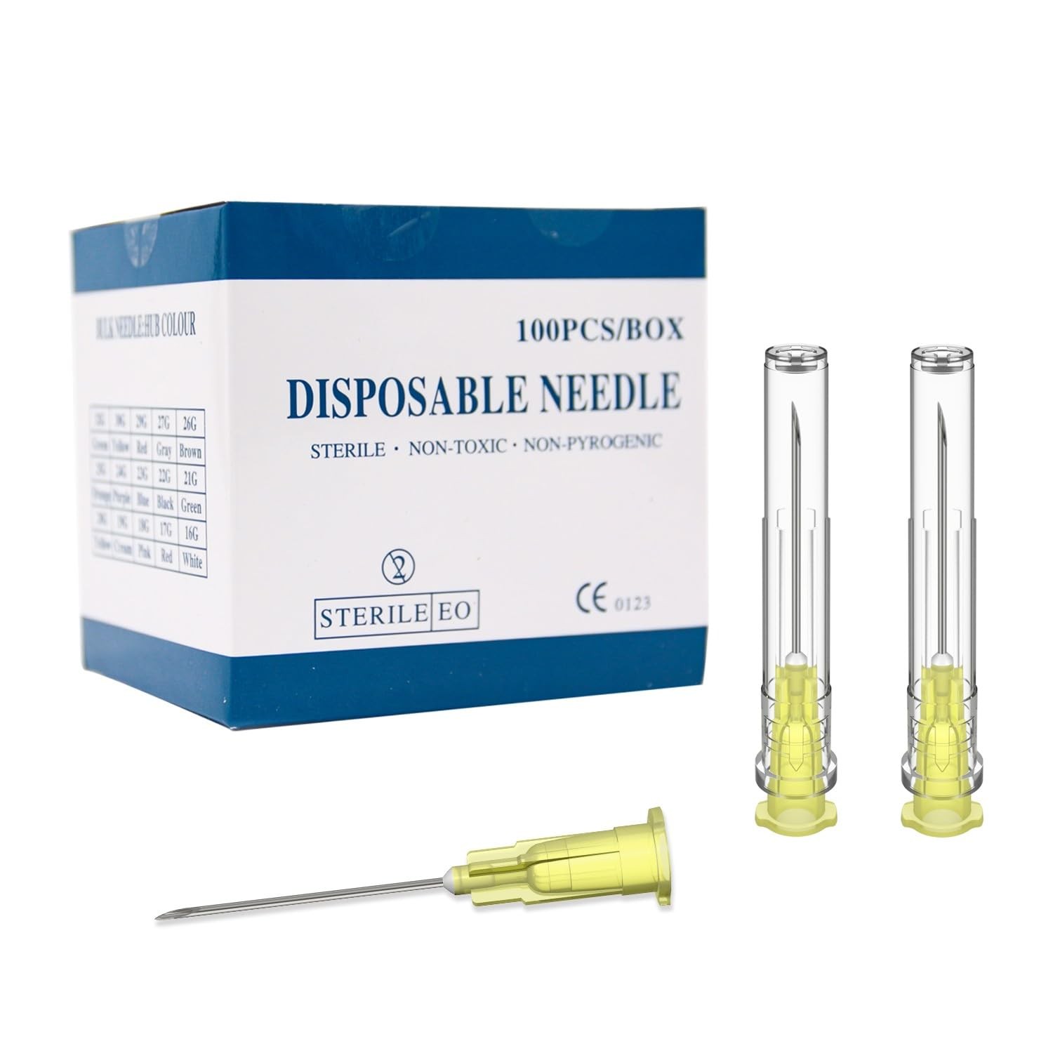 30 Gauge 1 Inch Needle: 100 Pcs Luer Lock Needles - 30G-1 IN 25mm