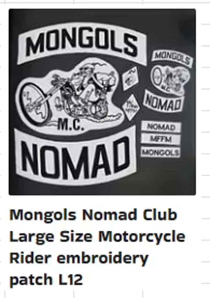 Montols M C Front and Back  Full Patch Set
