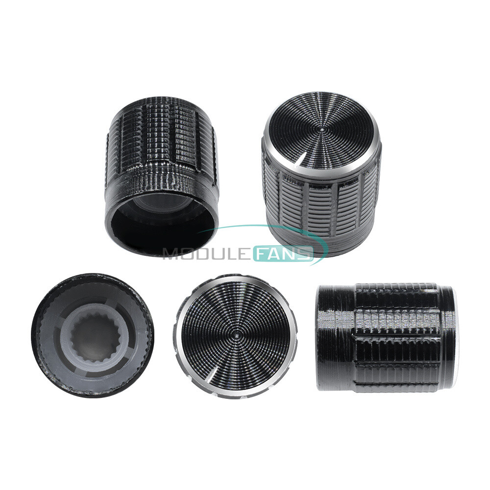 10PCS Volume Control Rotary Knobs For 6mm Dia Knurled Shaft Potentiometer M