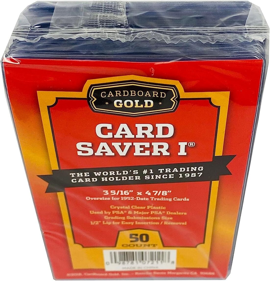 50 Ct Card Saver I CS 1 Cardboard Gold PSA Graded Semi Rigid Holders Brand New