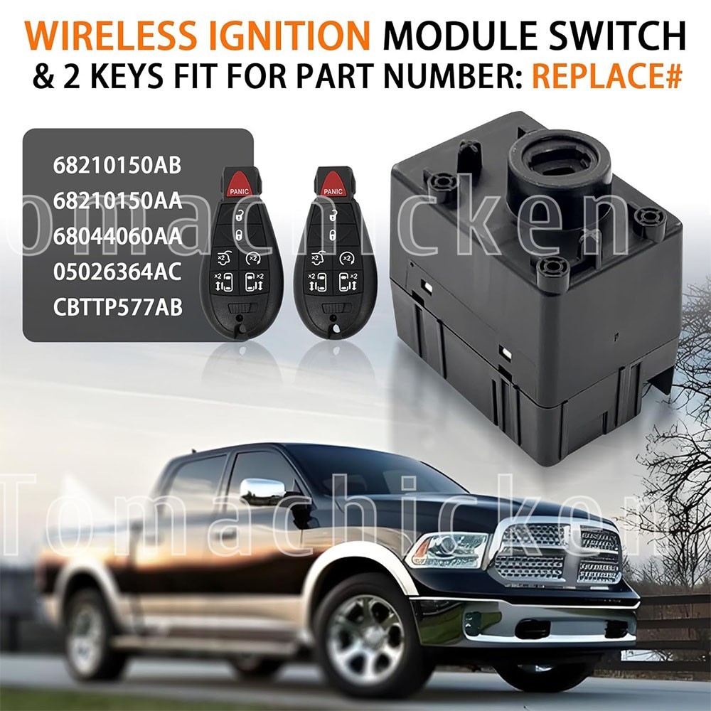 Wireless Ignition Switch Node Module Key-Fob 68210150AB For 08-10 Dodge Charger