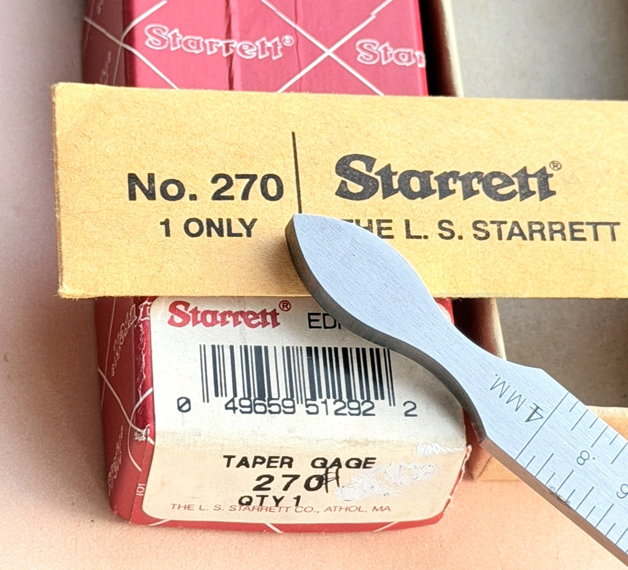 New STARRETT No. 270 Steel Taper Gauge; SAE & Metric. USA Made 🇺🇸!!