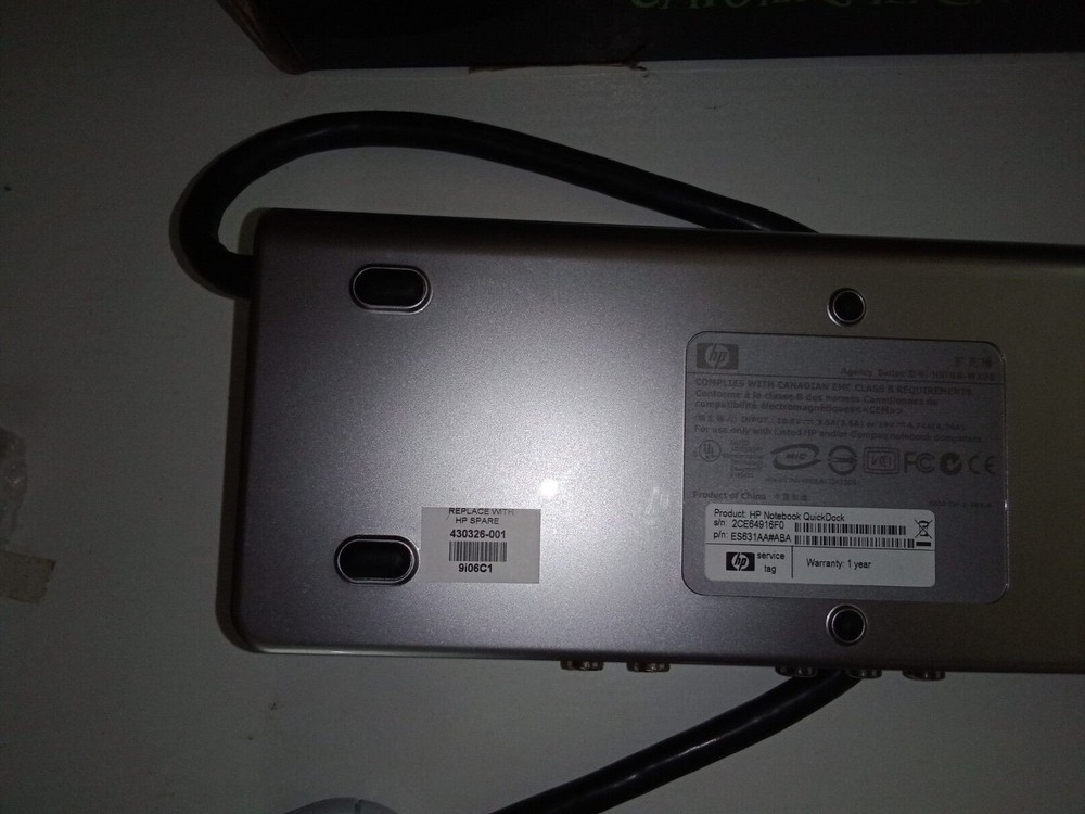 HP Notebook QuickDock HSTNNN-WX05 Laptop Docking Station 